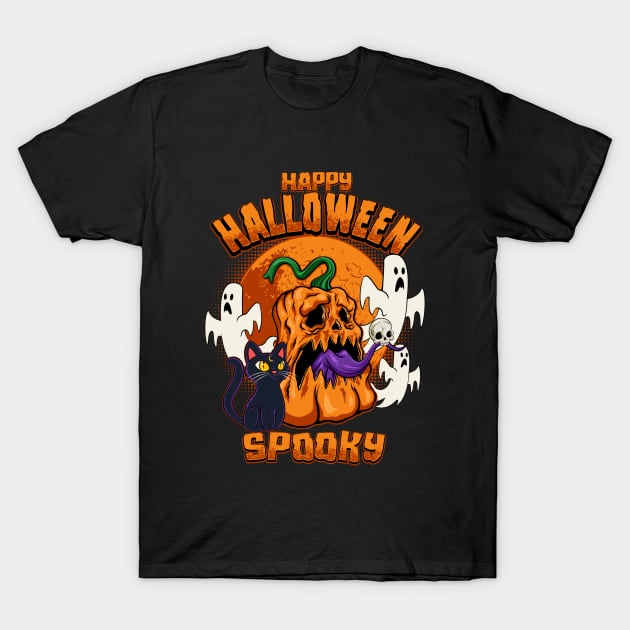 Happy Halloween.Spooky T-Shirt by BlackMorelli